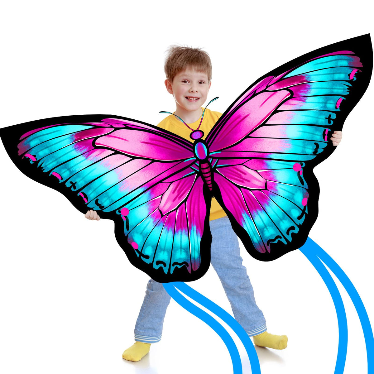 YFAFENGS butterfly kite for kids and adults, easy to fly