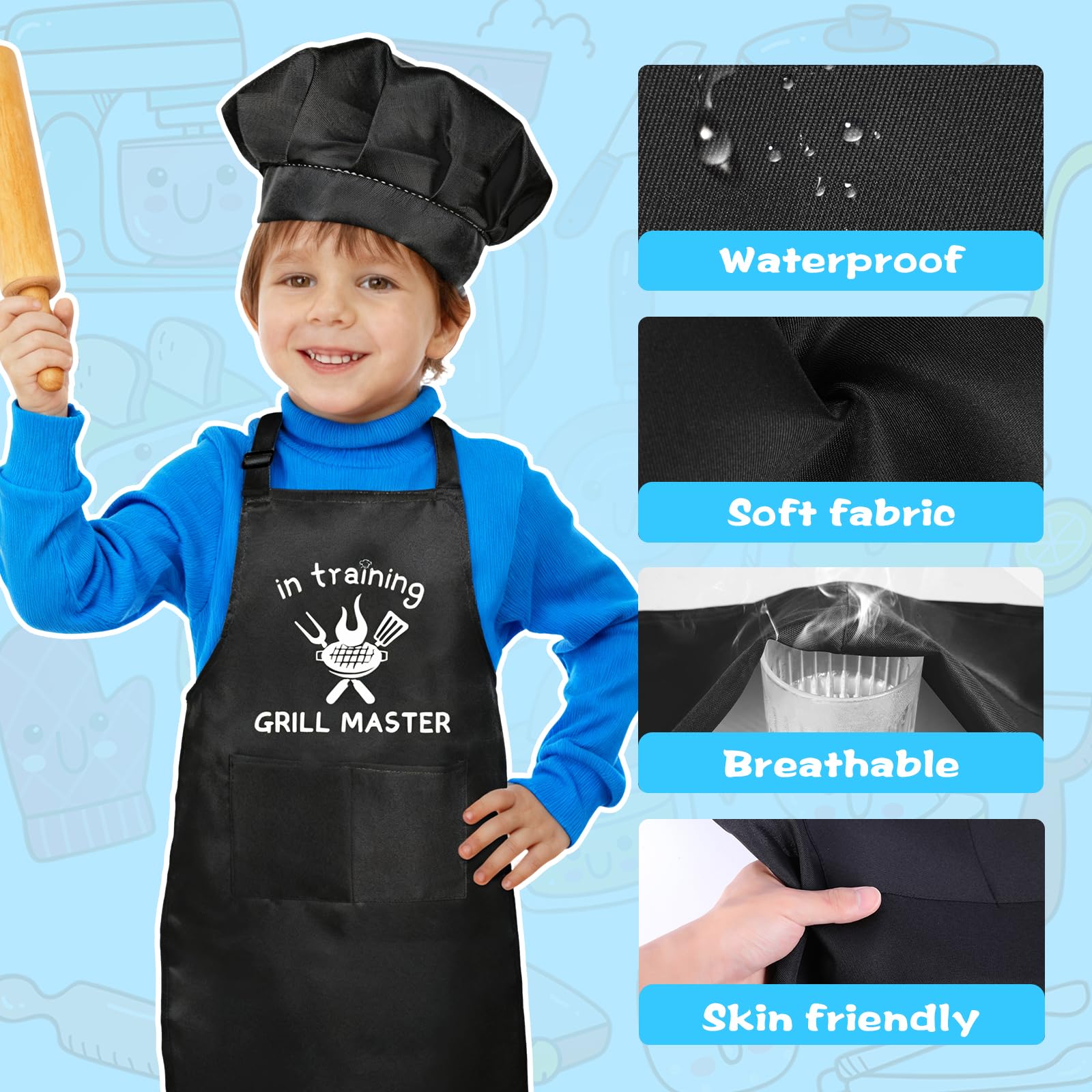 YFDFFSDCY waterproof polyester fabric keeps clothes clean during messes.