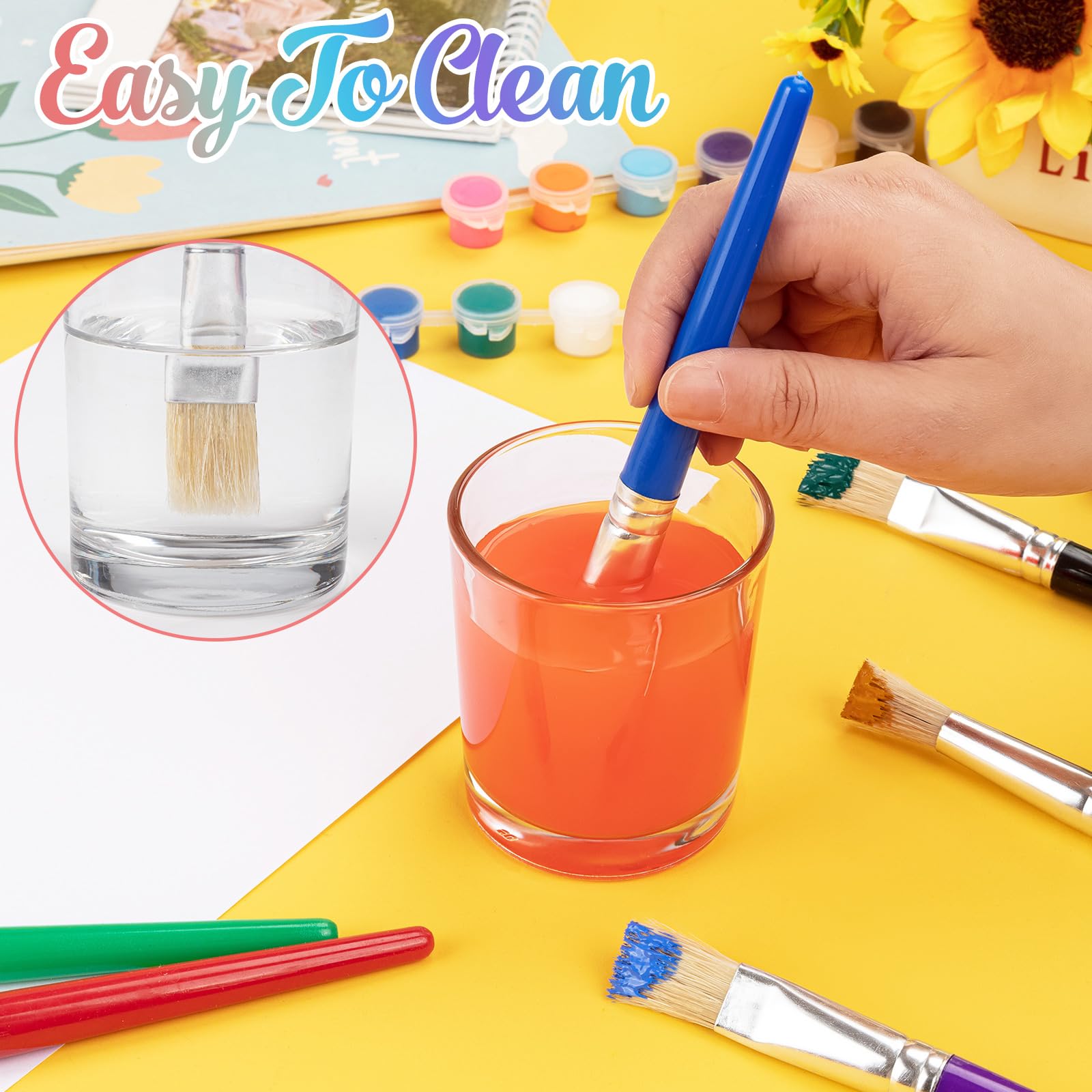 YGAOHF bristles reinforced to minimize shedding during enthusiastic painting sessions.