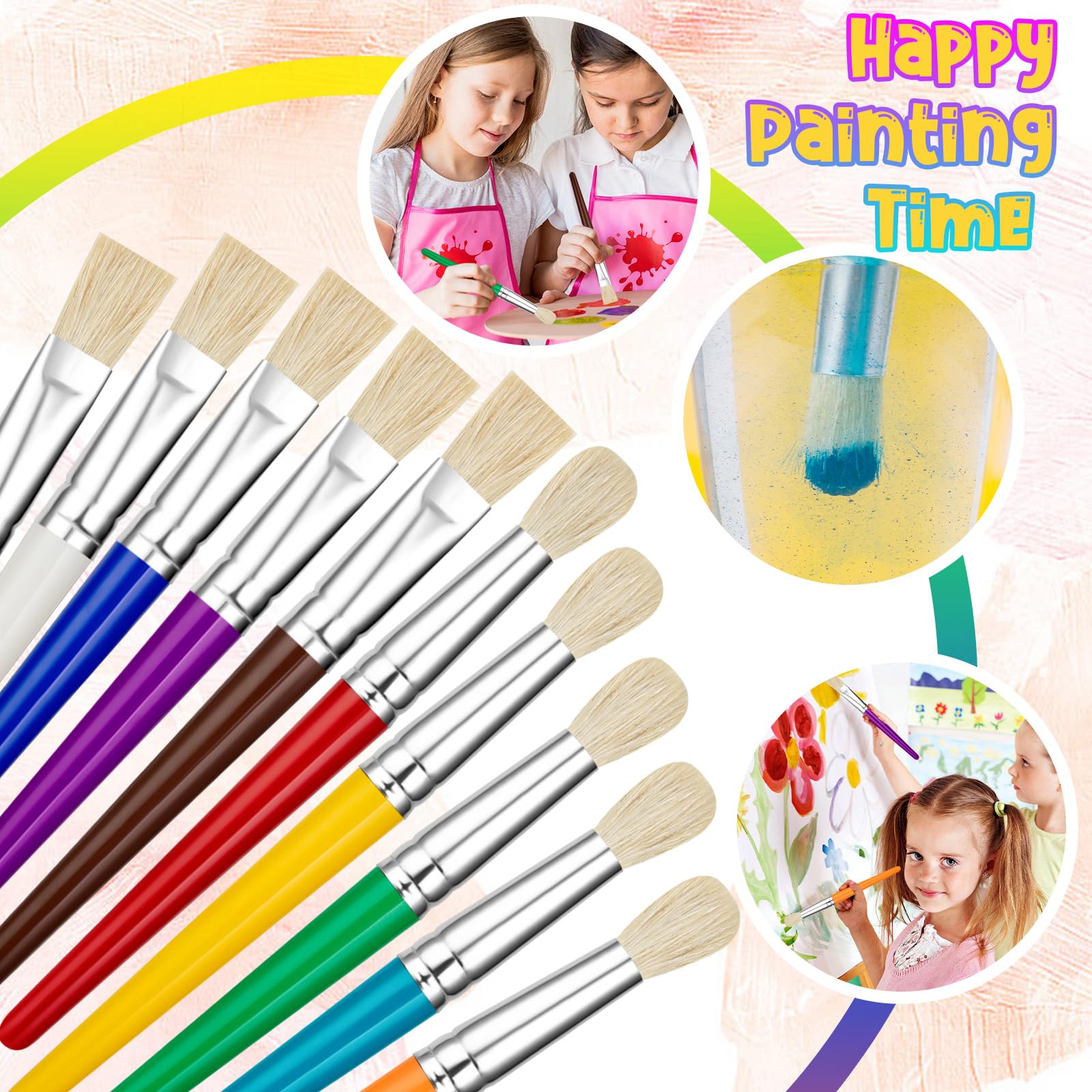 YGAOHF flat brushes provide smooth coverage on large areas.