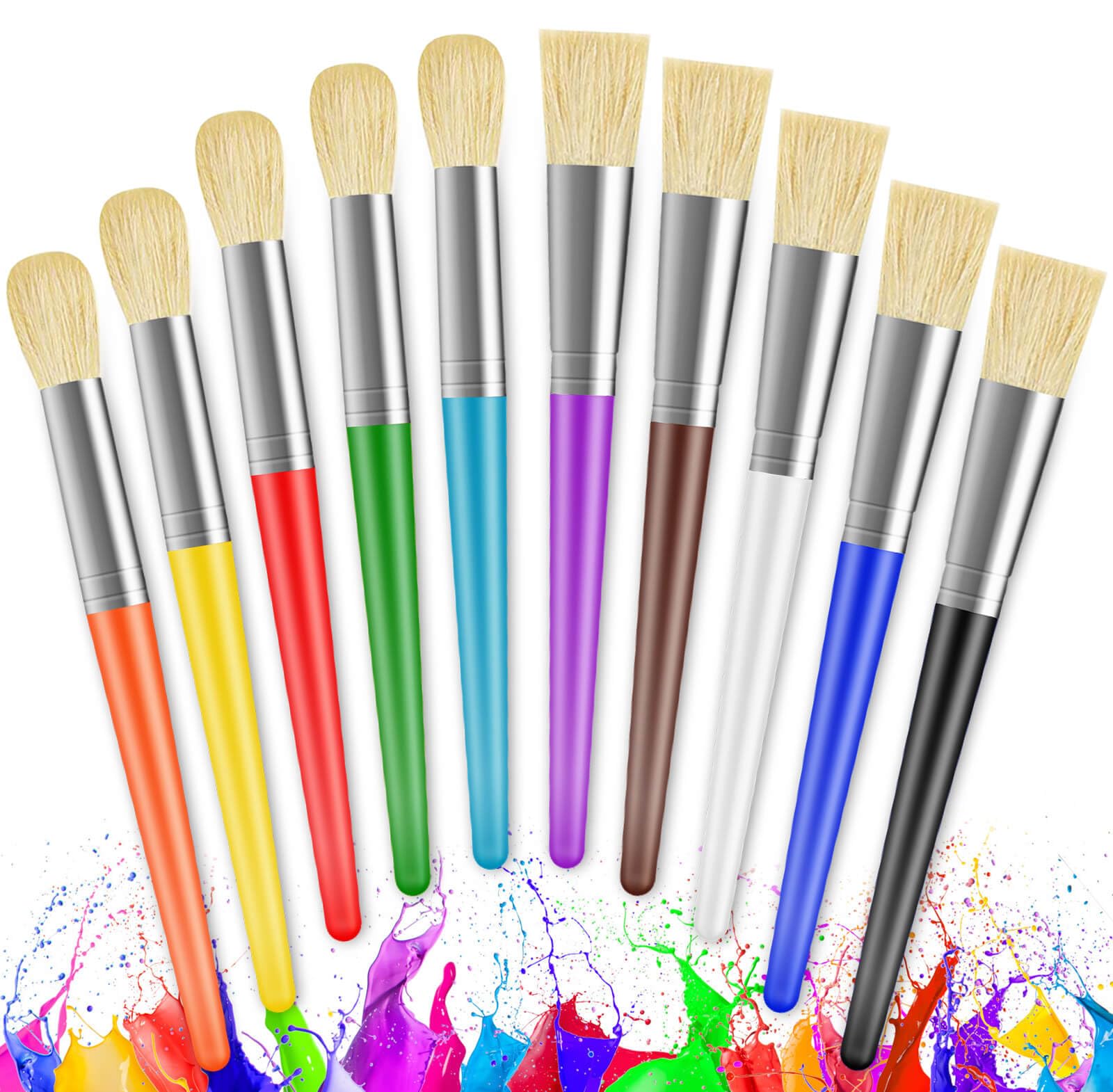 YGAOHF kid-friendly brushes ideal for classrooms, parties, and at-home art.