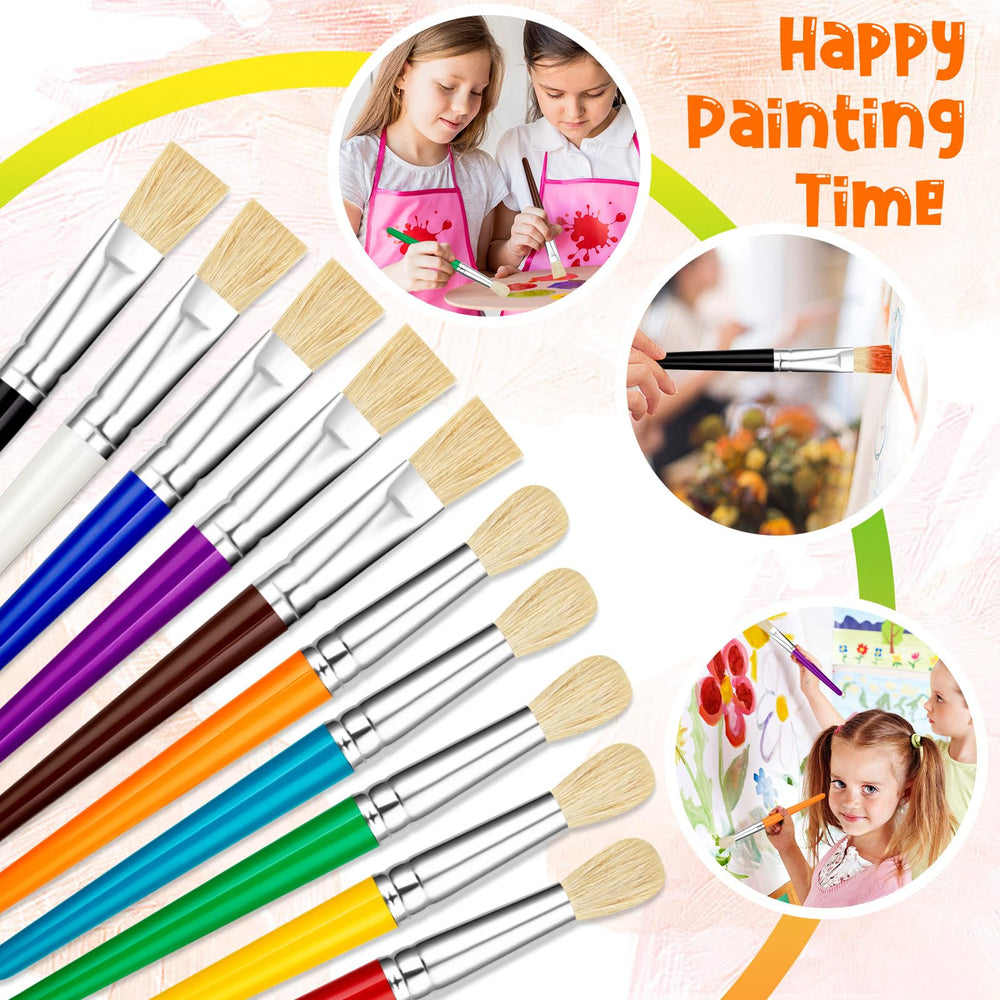 YGAOHF flat brushes for broad color coverage and quick fills.