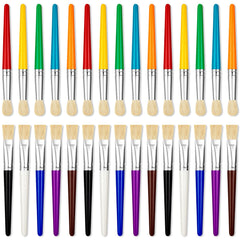 YGAOHF round-tip kids paint brushes for easy grip and precise strokes.