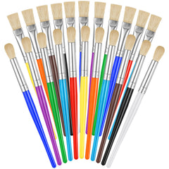 YGAOHF kids paintbrushes 22pc round-flat kit for versatile art projects.
