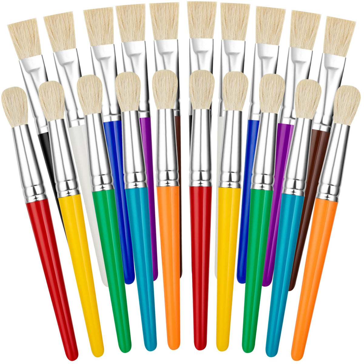 YGAOHF kids round brush with easy grip for washable paints.