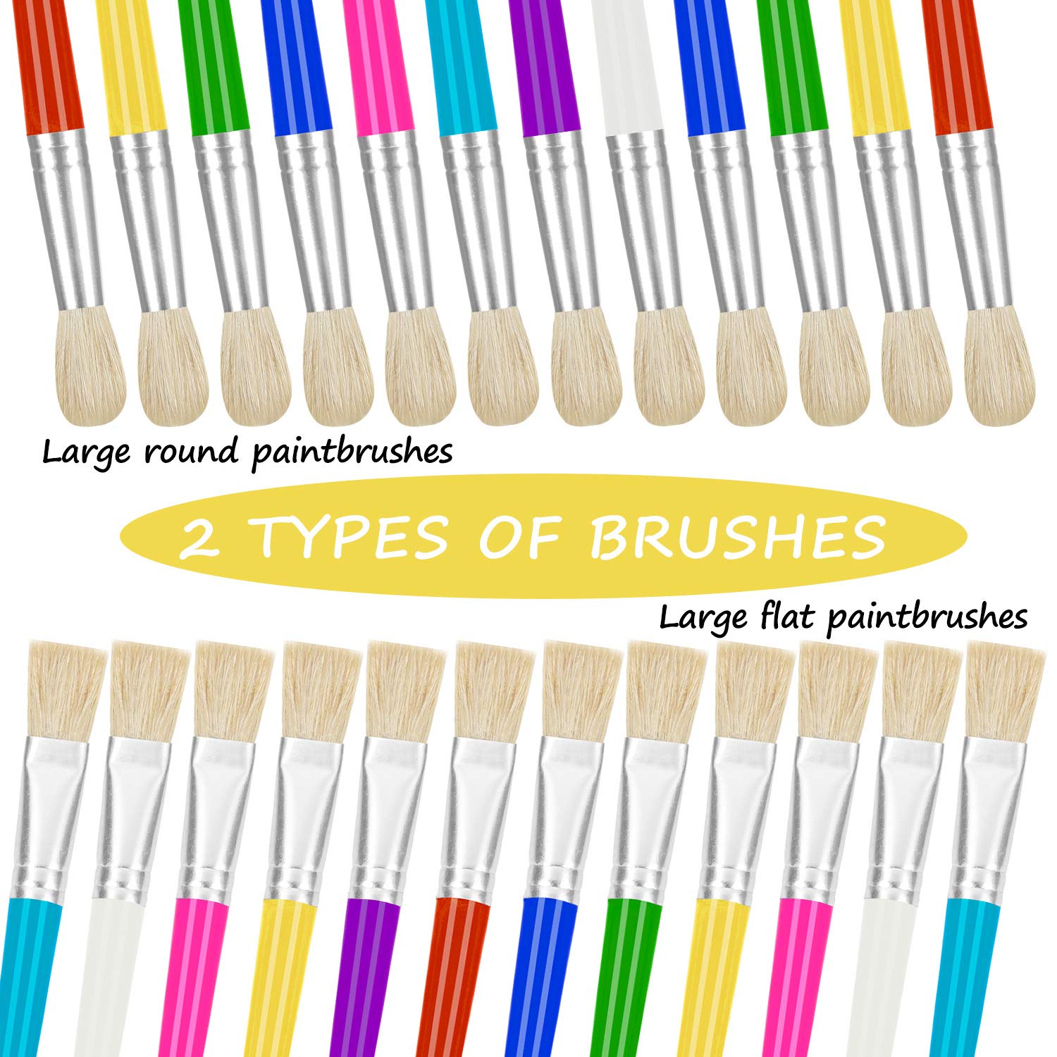 YGAOHF rust-proof ferrules ensure sturdy brushes for repeated use.