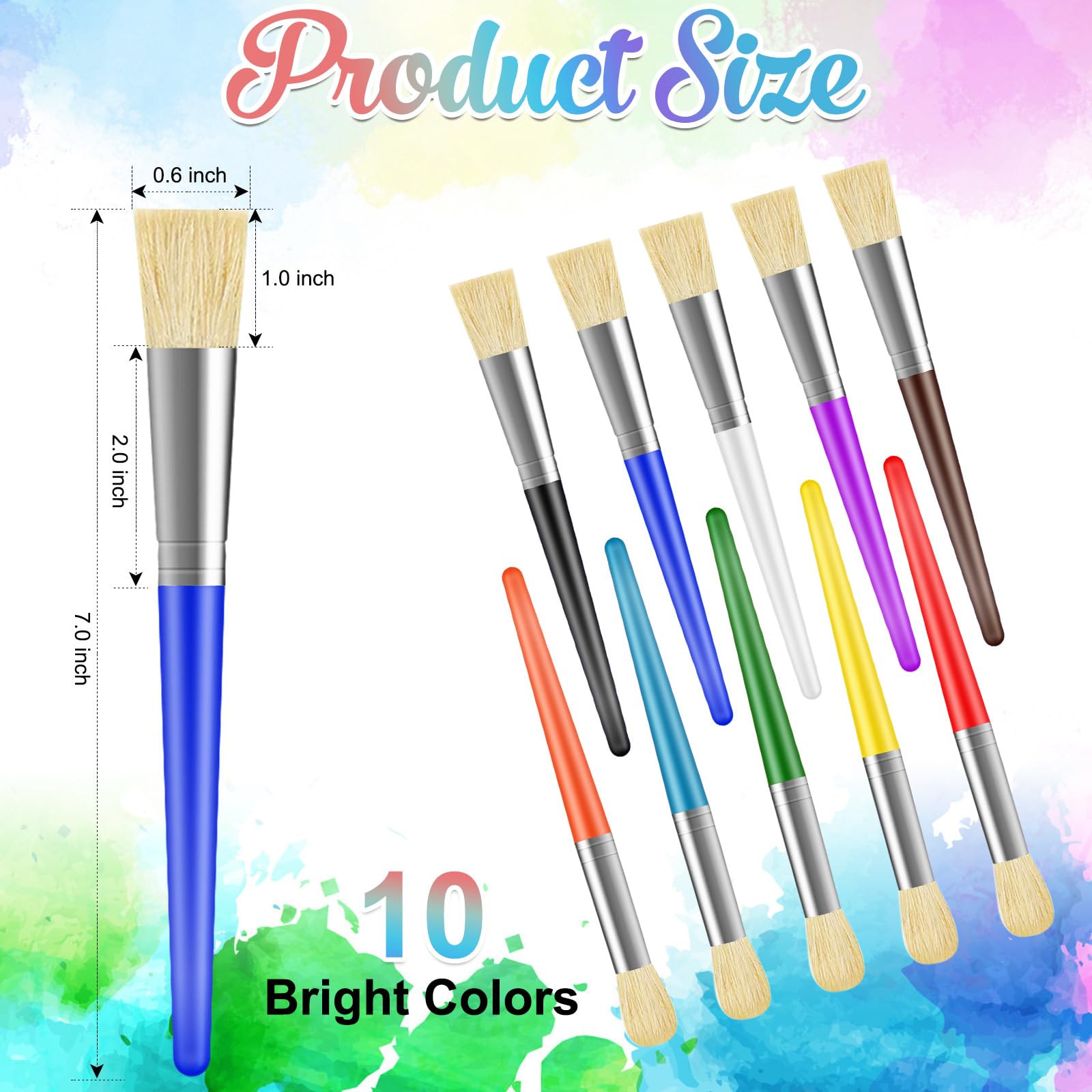 YGAOHF washable brushes designed for quick cleaning after art time.