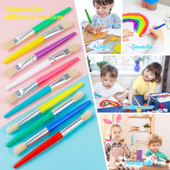 YGAOHF washable brushes simplify cleanup after art sessions.