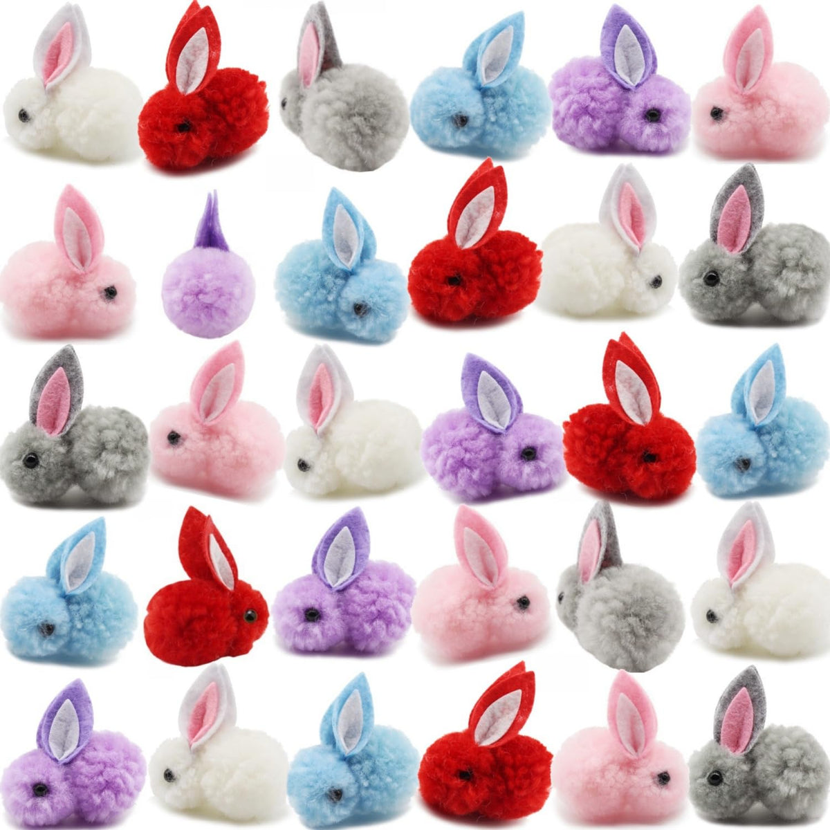 YGbridge mini plush bunny 1.7 inches for compact Easter decor and basket fillers
