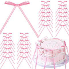 YGDZ pink bows for cake topper add elegant touch to frosted cakes