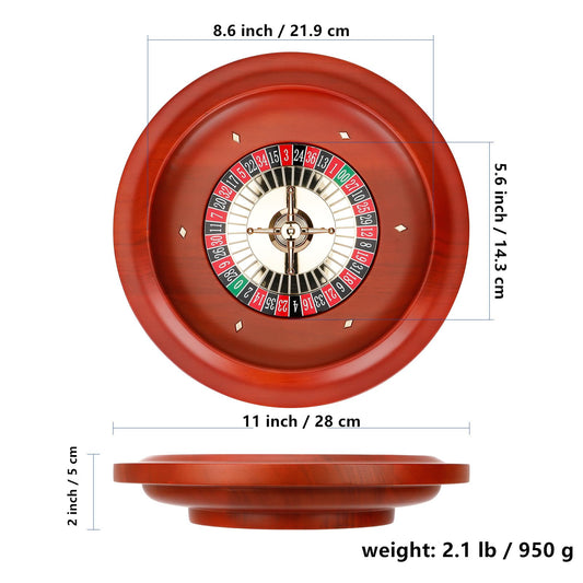 Ygebet wooden roulette wheel spinning, smooth action for easy gameplay.