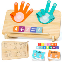 YGJT Montessori math board double-sided for counting and handwriting practice.