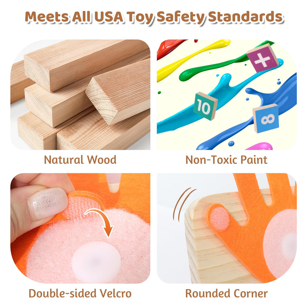 YGJT non-toxic water-based paint finish ensures safe, durable color during use.