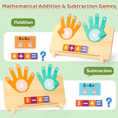 YGJT soft felt palms provide tactile feedback during counting activities.
