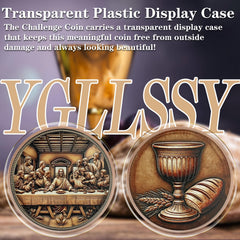 YGLLSSY Christian coin offers a faith reminder of sacrifice and grace in everyday life.