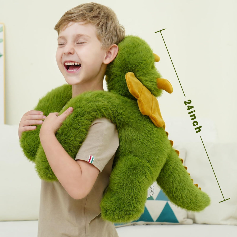 YGZE 24-inch plush dinosaur is easy to hug and carry between rooms or on car rides.