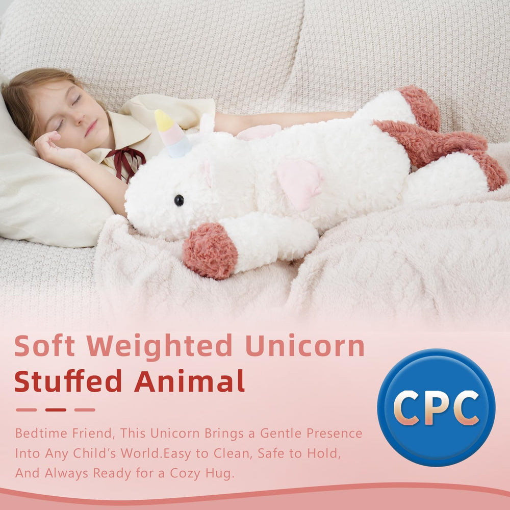 YGZE 24-inch unicorn pillow companion for bedtime comfort.