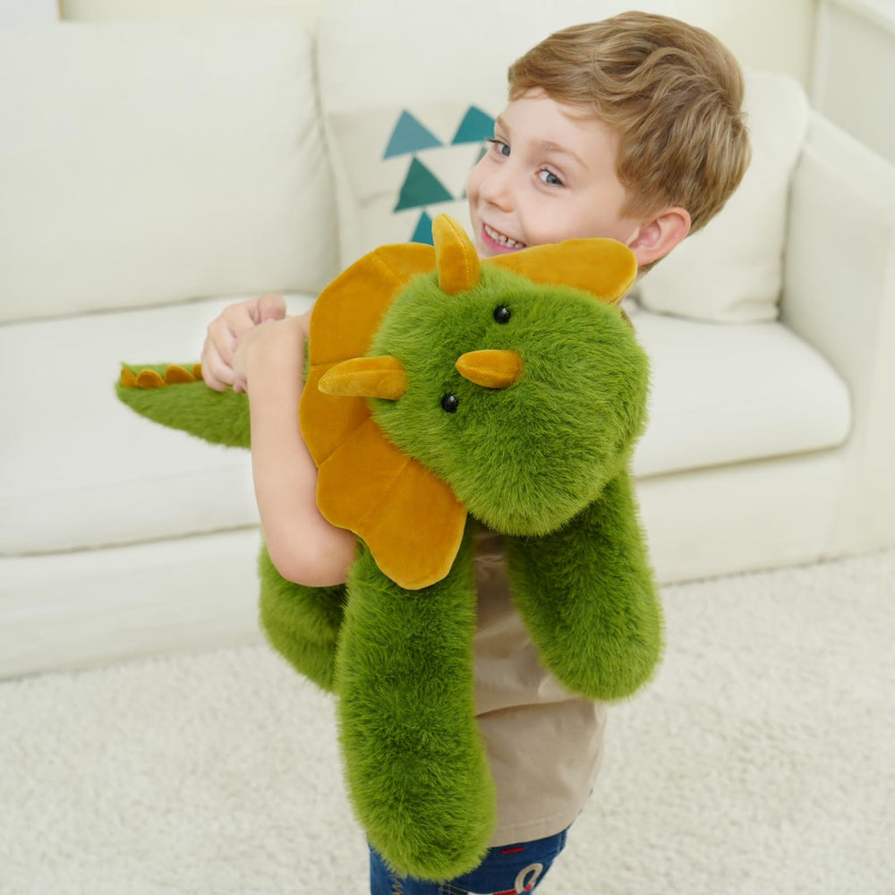 YGZE large dinosaur toy adds cozy reading corner snuggles during quiet afternoons.