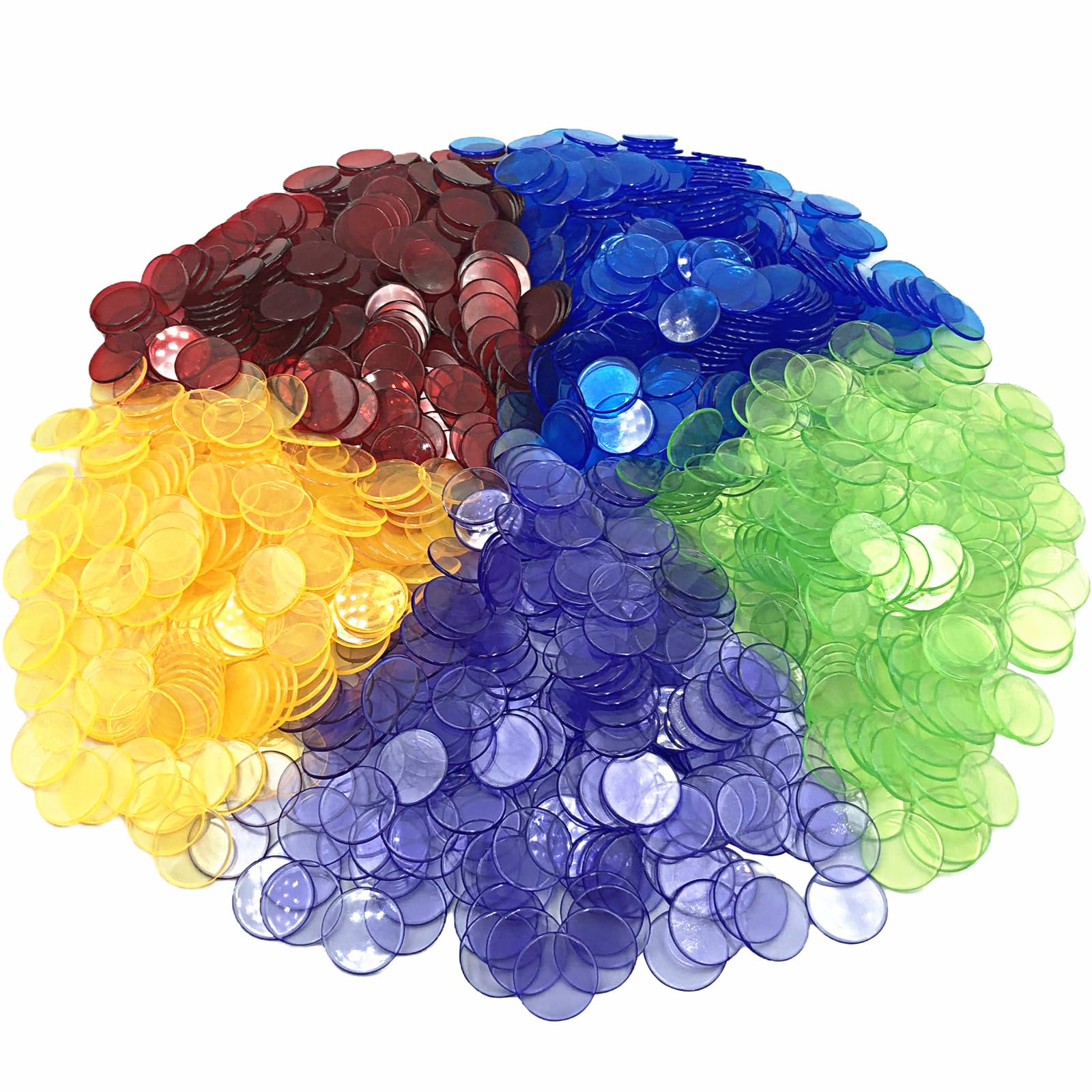 YH Poker yellow bingo chip tokens for bright visibility and quick tallying.