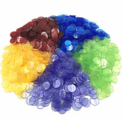 YH Poker yellow bingo chip tokens for bright visibility and quick tallying.