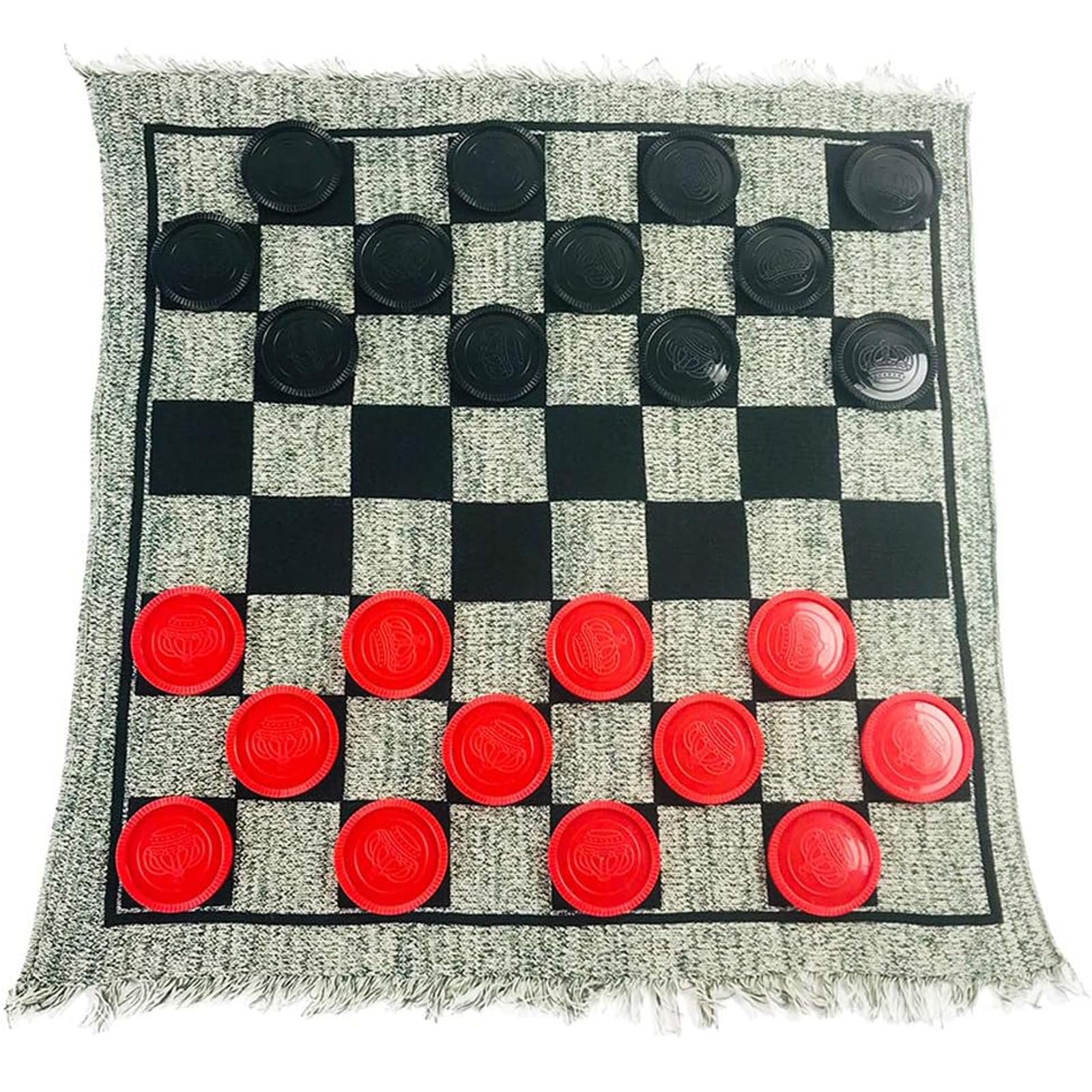 YH Poker 3in1 giant checkers board surface for family play and large-format fun