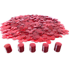 YH Poker red edge-detail chips ideal for fast counting during bingo games