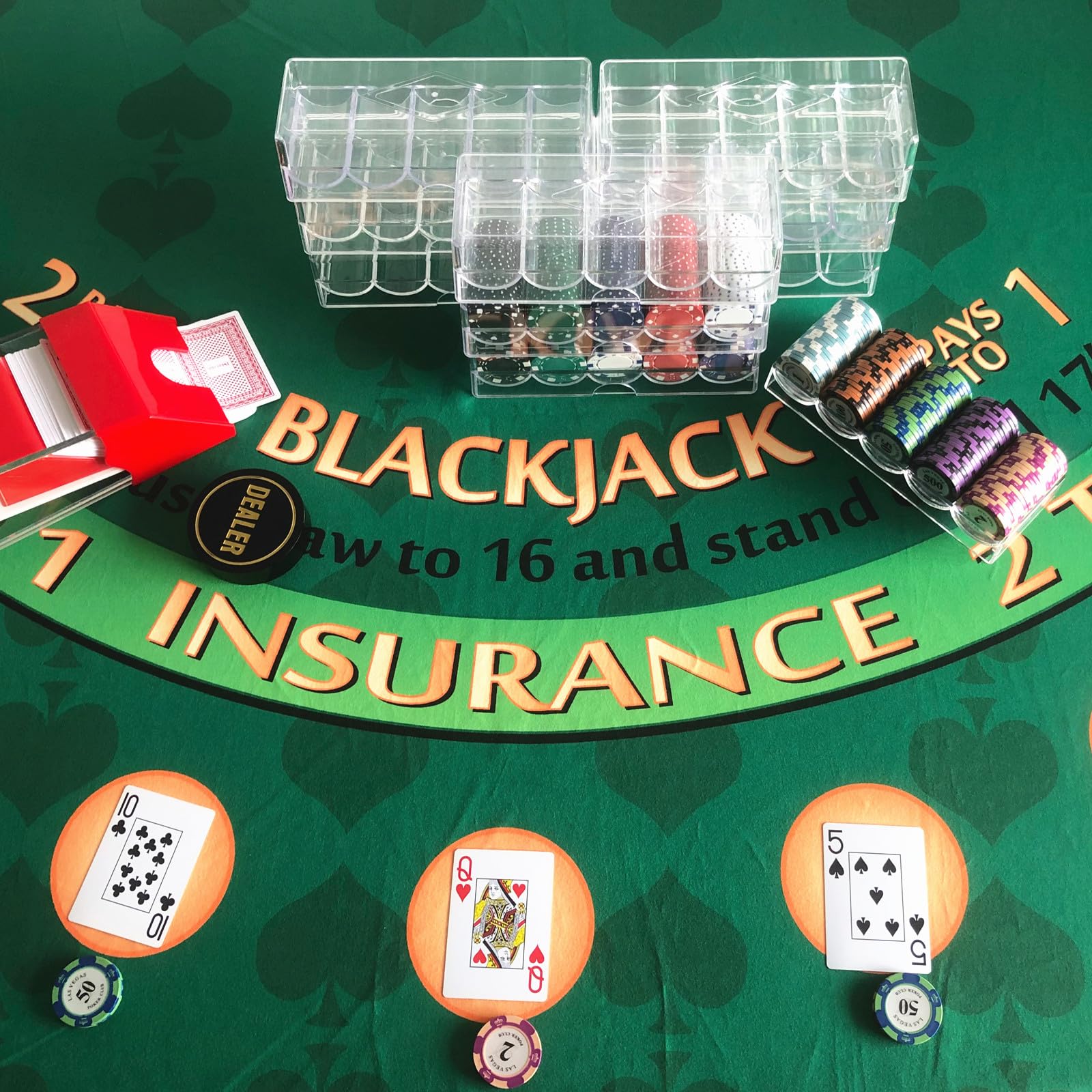 YH Poker 10 racks with covers provide complete storage for home games