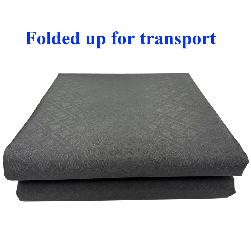 YH Poker black fabric pattern with diamonds and suits adds casino-style aesthetics.
