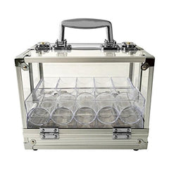 YH Poker Yuanhe chip racks arranged neatly for fast setup