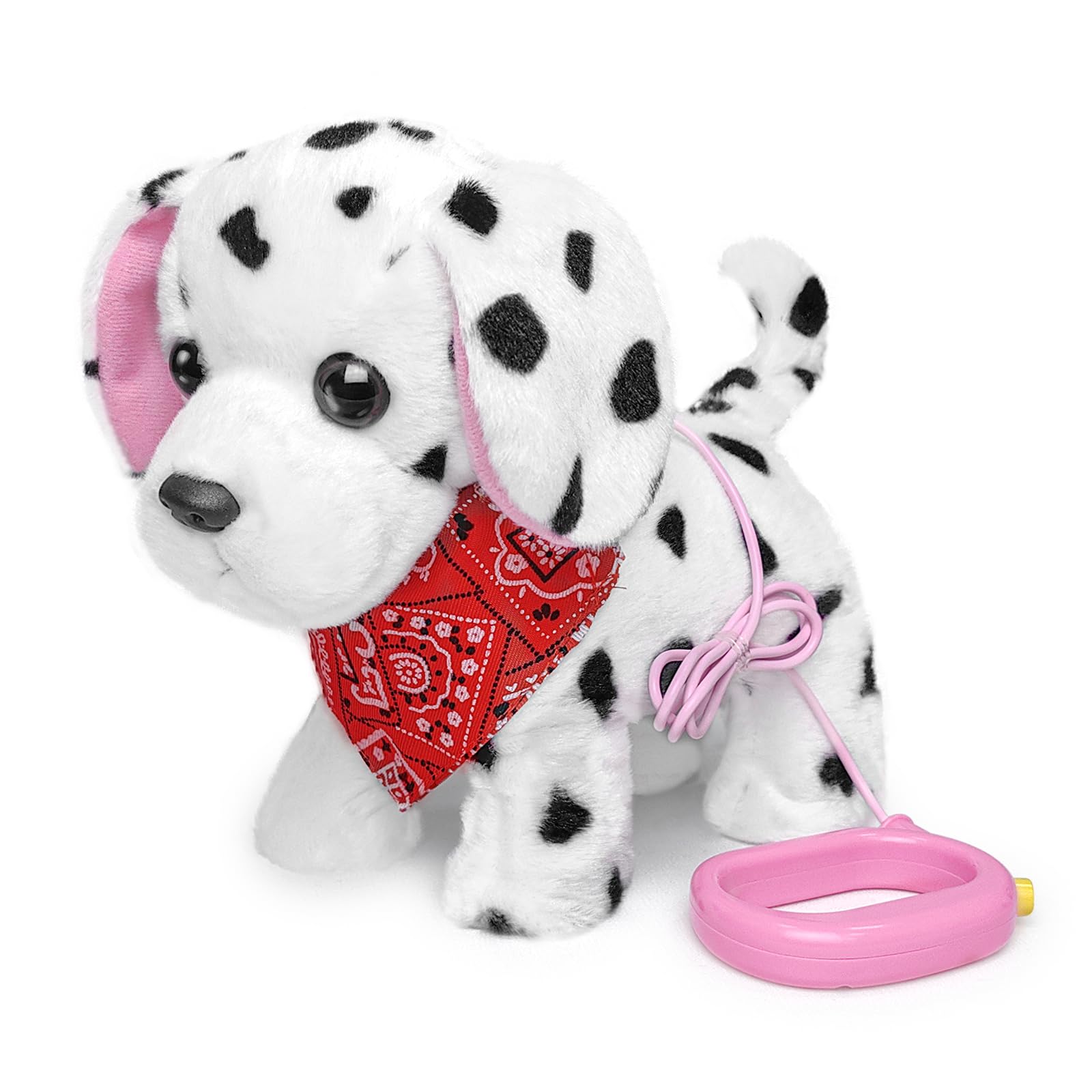 YH YUHUNG interactive Dalmatian walking dog toy with leash remote for pretend play