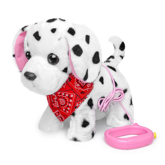 YH YUHUNG interactive Dalmatian walking dog toy with leash remote for pretend play