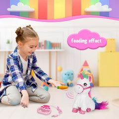YH YUHUNG unicorn toy with light-up horn during playtime