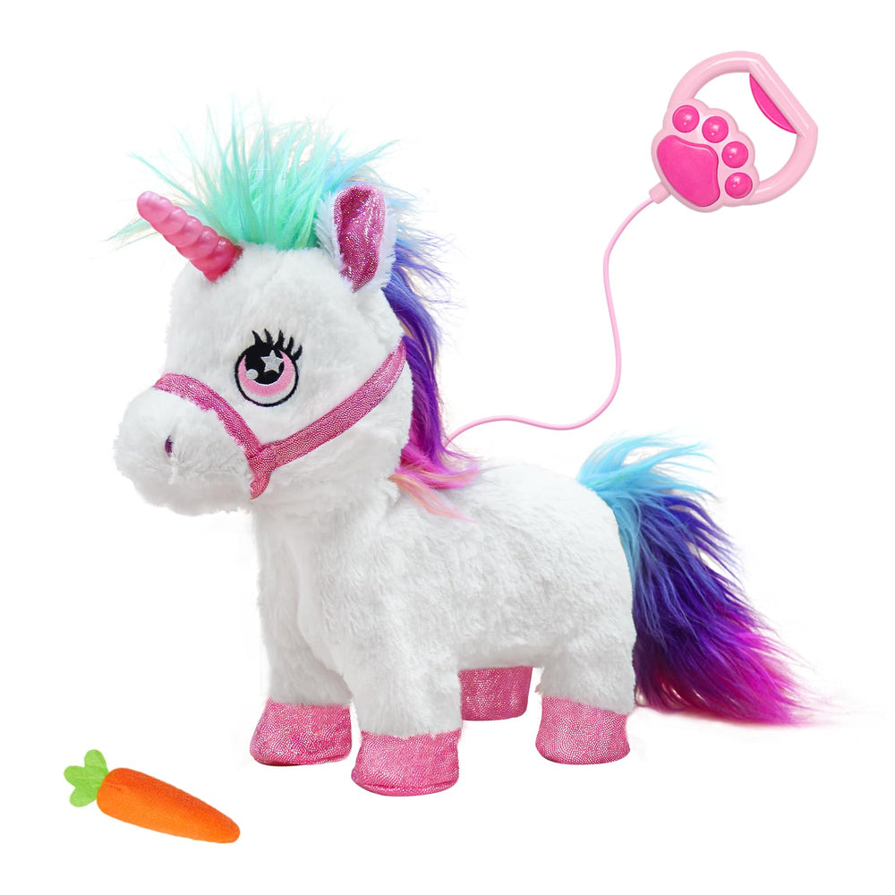 YH YUHUNG unicorn toy in walking mode for imaginative play on smooth floors