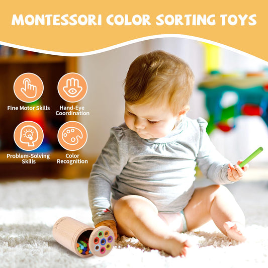 YHHYTOY beechwood Montessori toy with smooth finish and rounded edges for safe, immersive learning