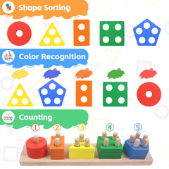 YHHYTOY natural wood with non-toxic paint for safe play