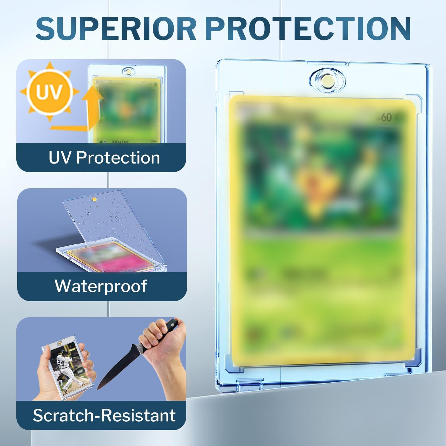 YHIJF baseball and sports card protector for standard trading cards