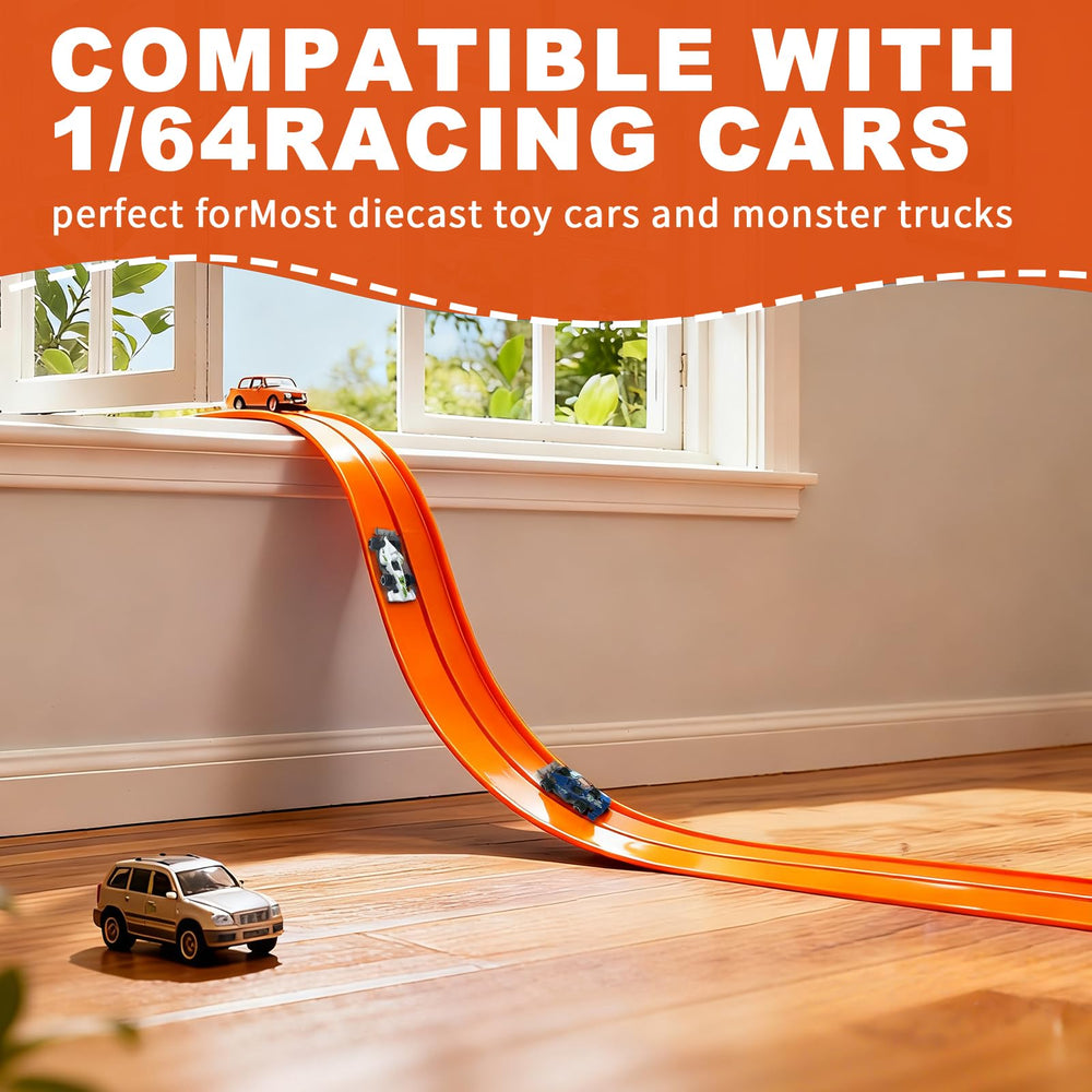 YHJZ included 1/64-scale diecast cars complement the track for authentic feel