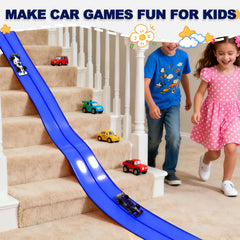 YHJZ race track with suction cups on wall enables space-saving, exciting play.