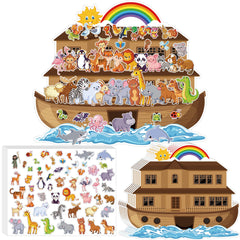 YHNTGB Noah's Ark background for kids' crafts and storytelling