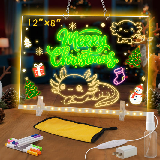 YHWOIS Lumiboard LED drawing board with seven color modes for creative doodling.