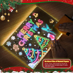 Scratch-resistant acrylic surface supports repeated doodling and easy cleaning.