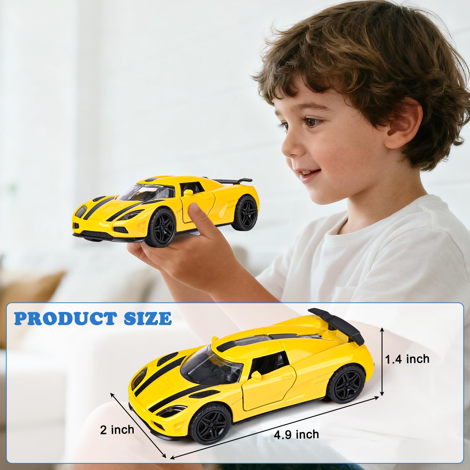 YHXKJ pull-back diecast car enabling fast, battery-free fun.
