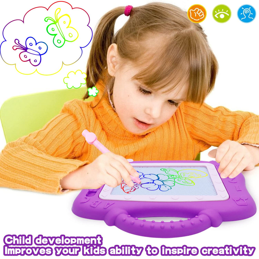 YI-YANG-AII mini magnetic drawing board in purple and blue for portable creativity