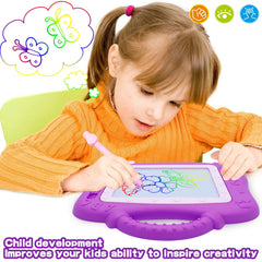 YI-YANG-AII mini magnetic drawing board in purple and blue for portable creativity