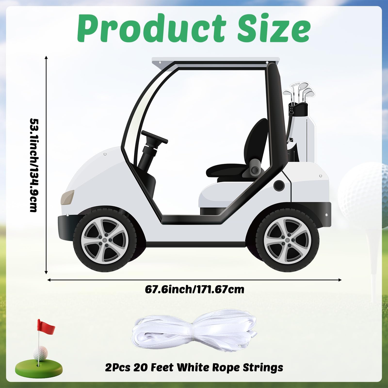 Yiaoyinnz lets-par-tee banner adds festive golf vibe to events