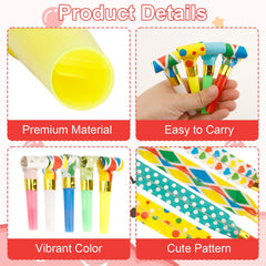 Yiaromou party blowers with hearts pattern add cute charm to events.