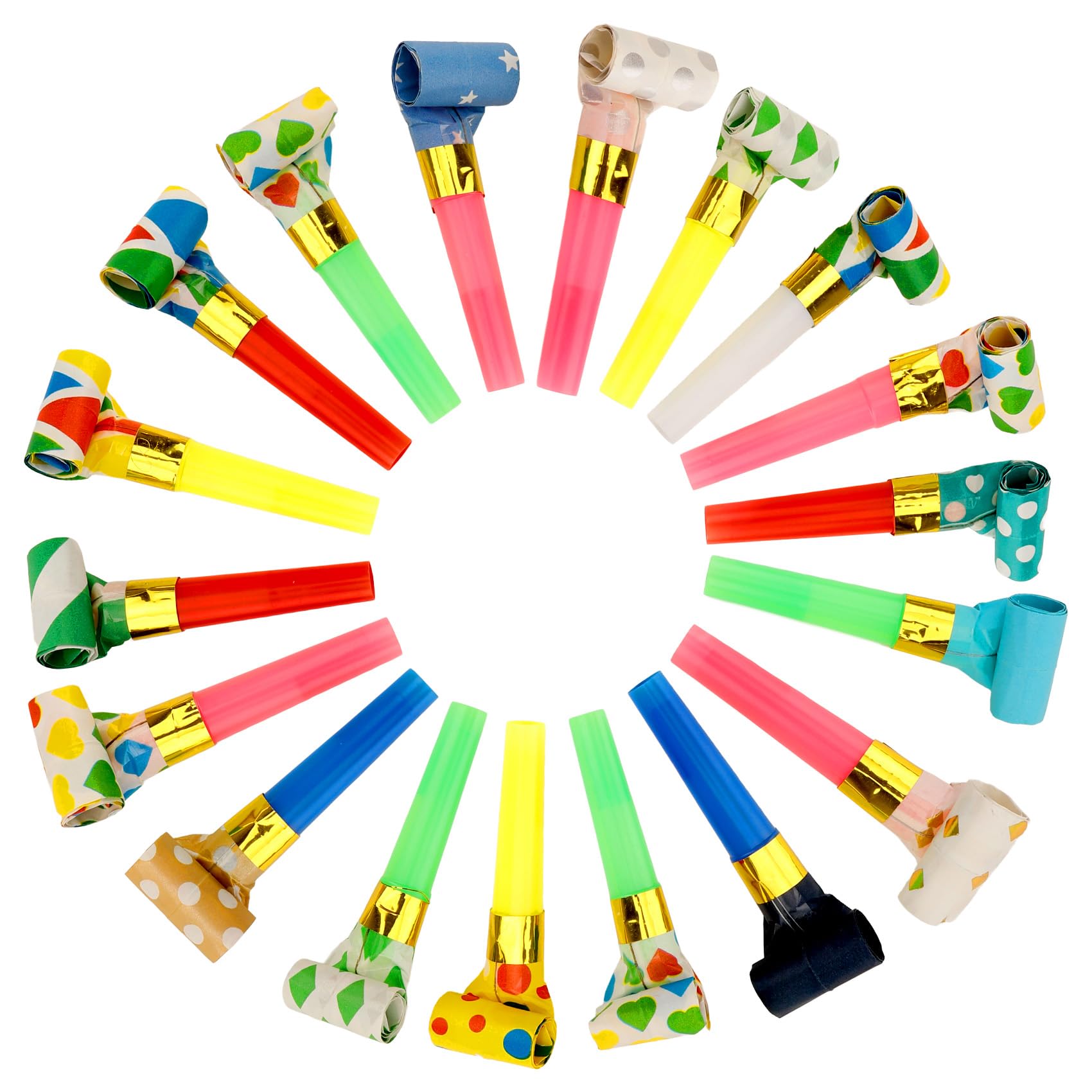 Yiaromou party blowers in triangles pattern spark excitement at celebrations.