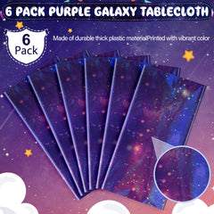 YIDAKO disposable purple space tablecloth for quick cleanup after events.