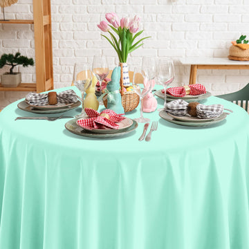 YIDAKO pastel round 84 inch light purple tablecloth for elegant weddings