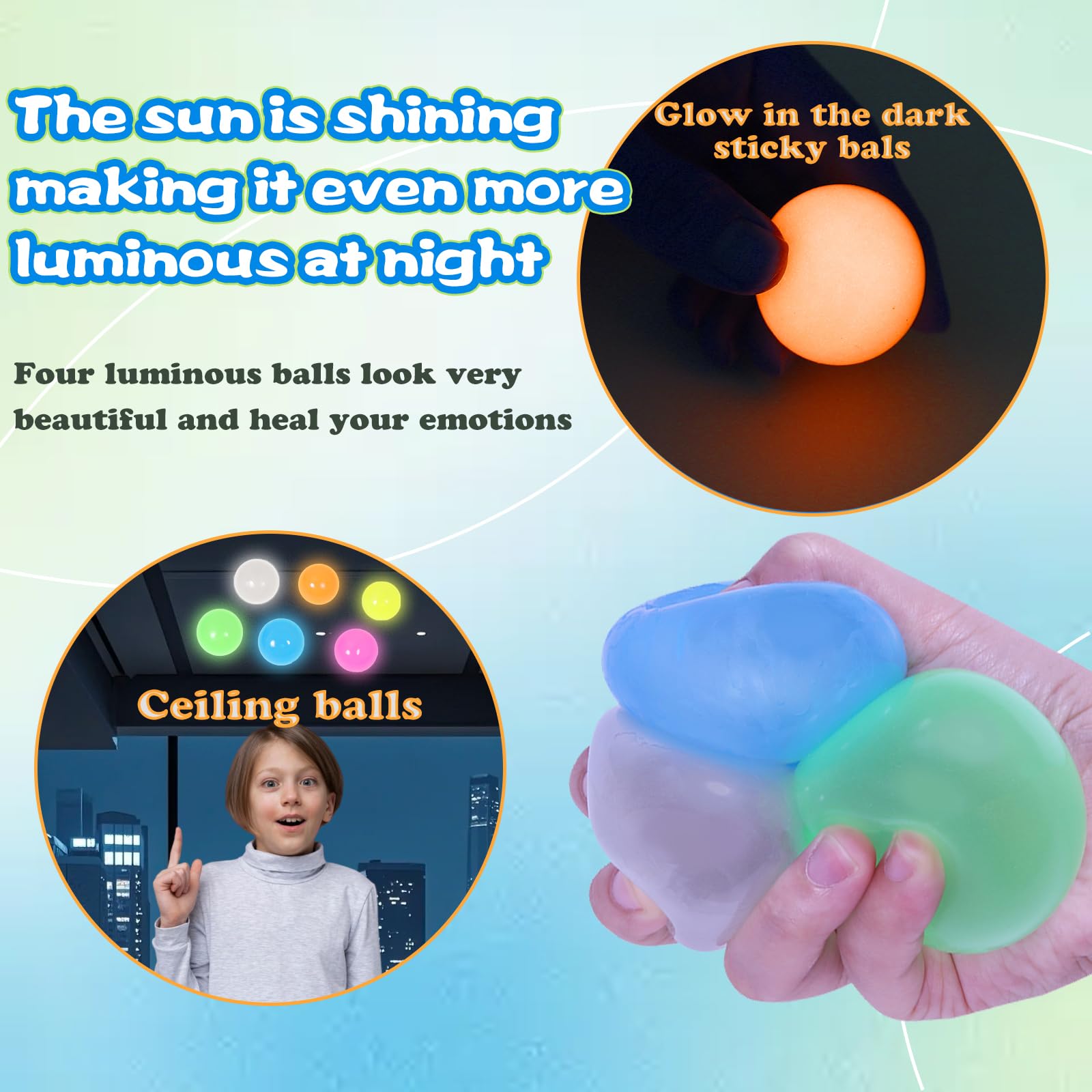 Yidayes Lumi Balls in ASMR style play for sensory engagement.